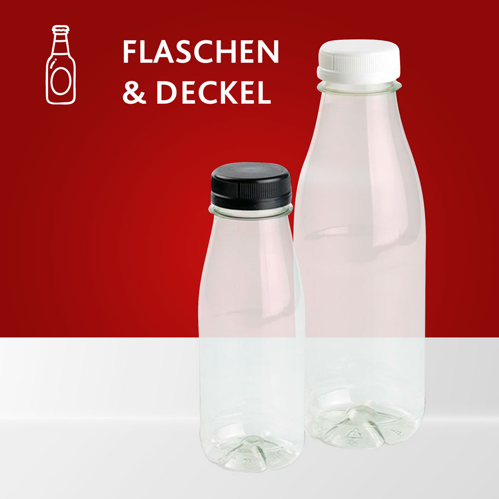 Bio Plastik Flaschen und Deckel kaufen