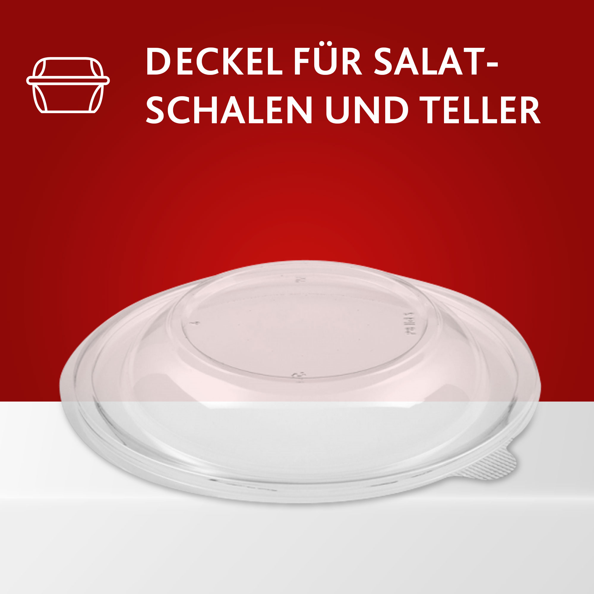 100 Deckel für Isoteller klar Salatteller Menüteller B2 Ø 17 cm 79449 