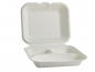 Menübox Lunchbox aus Zuckerrohr (Bagasse) 3-geteilt 240x200x80 mm (100 Stk.)