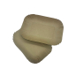Preview: Pappschale eckig Frischfaser | 17,5x13x3 cm | Braun mit Fettbarriere (250 Stk.)