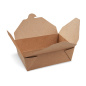 Preview: Faltbox Food box | FSC Mix/PE | fettdicht kraft M | 151x120x48 mm | 1000 ml | braun (50 Stk.)