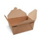 Preview: Faltbox Food box | FSC Mix/PE | fettdicht kraft M | 150x120x65 mm | 1300 ml | braun (50 Stk.)