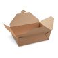 Preview: Faltbox Food box | FSC Mix/PE | fettdicht kraft L | 195x138x65 mm | 2000 ml | braun (50 Stk.)