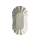 Preview: Pappschale oval Frischfaser | 16 x 9 x 3 cm | Weiß mit Fettbarriere (250 Stk.)