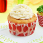 Preview: Gebäckkapseln Muffinförmchen | Ø 50x30 mm | rote Herzen (40 Stück)