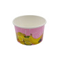 Preview: Eisbecher aus Hartpapier | 100ml | Ø70x45mm | Motiv „Früchte pink“ (50 Stk.)
