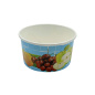 Preview: Eisbecher aus Hartpapier | 160ml | Ø85x43mm | Motiv „Früchte hellblau“ (50 Stk.)