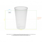 Preview: Transparente Trinkbecher Vital 400ml Ø 85x134mm PP - individuellem Druck (50 Stk.)