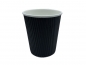 Preview: Coffee to Go Becher Ripple Cups schwarz 200 ml (50 Stk.)