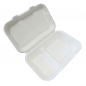 Preview: Menübox 2-geteilt | Bagasse | 22 x 15 cm | Stabil (250 Stk.)
