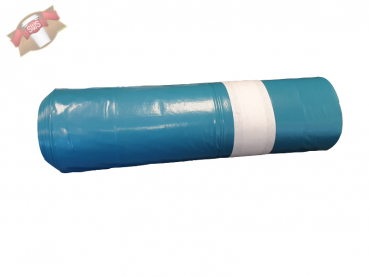 LDPE-Regenerat Müllsäcke 90 x 110 cm 60 my blau 150 ltr. auf Rolle (15 Stk.)