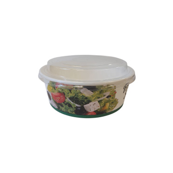 Preview: Salatschalen | 38oz | 1300ml | Ø185x65mm | „Fresh Salad“ mit Deckeln (200 Stk.)