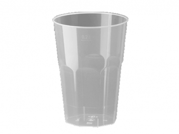 Trinkglas Caipiglas Longdrinkglas Partybecher 0,2 ltr. Deco PP (25 Stk.)