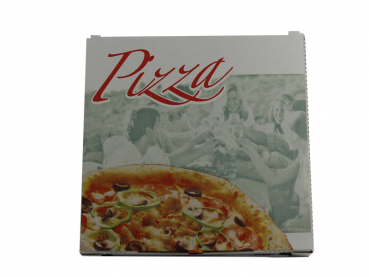 Pizzakarton Pizzabox aus Mikrowellpappe 300x300x30 mm Motivdruck (200 Stk.)