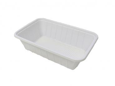 Rechteckschale Snackschale weiß Plastikschale 138x88x40 mm (250 Stk.)