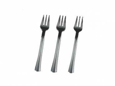 Kuchengabeln Plastikgabeln 10,5 cm metallisiert (40 Stk.)