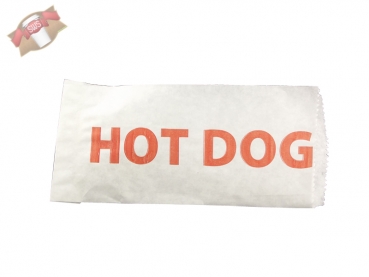 Hot Dog Beutel Tüten Pergamentersatz 8x21 cm 2-seitig geöffnet (1000 Stk.)
