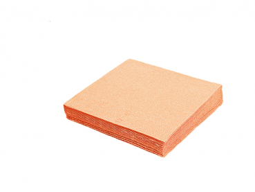 Servietten 33 x 33 cm 1-lagig 1/4 Falz apricot (100 Stk)