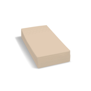Tafelservietten | 33 x 33 cm | 1/8 Kopffalz | 3-lagig | natur braun (250 Stk.)