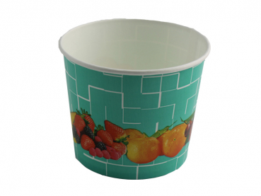 Eisbecher Hartpapier 500 ml Früchte türkis (900 Stk.)