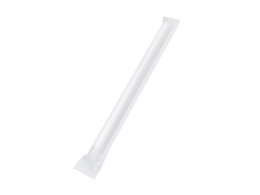 Jumbo Trinkhalme weiß Papier 23 cm Ø 12 mm Strohhalme aus Papier (1800 Stk.)
