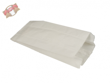Bäckerfaltenbeutel Papierfaltenbeutel weiß 10x5x22 cm (1000 Stk.)