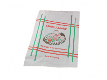 Metzgerfaltenbeutel Nr. 5 weiß guten Appetit (1x1.000 Stk.)