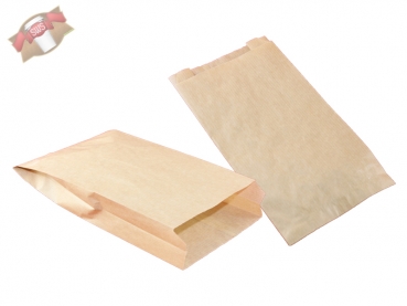 Bäckerfaltenbeutel Papierfaltenbeutel braun 15+7x35 cm (500 Stk.)