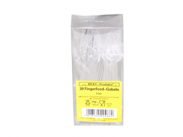 Fingerfoodgabeln Kuchengabeln 10,5 cm klar (30 Stk.)