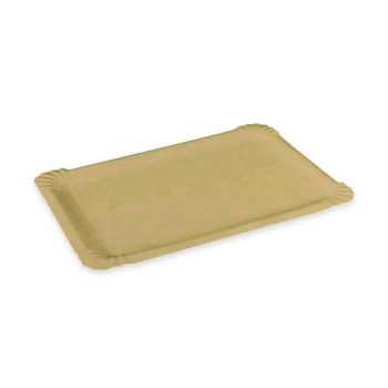 Pappteller eckig Frischfaser | 17 x 23 cm | Braun mit Fettbarriere (250 Stk.)