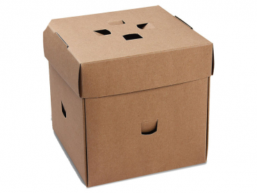 Burgerbox PAP - FSC Mix faltbar fettdicht kraft 145 x 145 x 150 mm (50 Stk.)