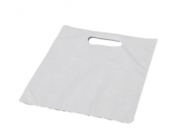Tragetaschen Plastiktüten weiß 38x45+8 cm (500 Stk.)