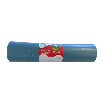 25 LDPE Müllsäcke 120 l | 700 x 1100 mm | blau | Typ 60 (10 Rollen)