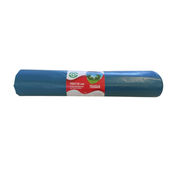 10 LDPE Müllsäcke 120 l | 700 x 1100 mm | blau | Typ 100 extra stark (10 Rollen)