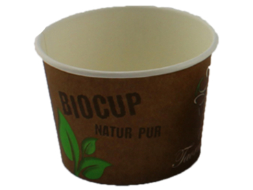 Bio Eisbecher "BIOCUP NATUR PUR" braun 120 ml (2000 Stk.)