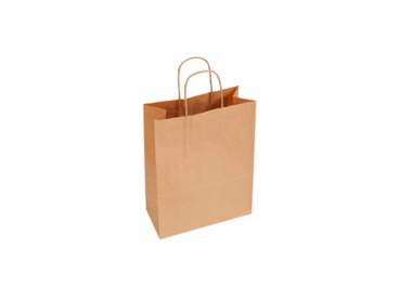 Papiertragetaschen braun Kordel 32+12x41 cm (250 Stk.)