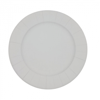 Weißer runder Pappteller | Frischfaser | Ø 28 x 2 cm | Snackteller (50 Stk.)