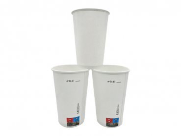 Pappbecher 0,4 l weiß (50 Stk.)