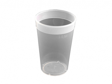 Mehrwegbecher 0,5 l mit Eichstrich PP EU transp. (192 Stk.)