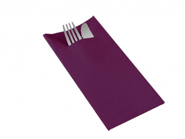 Bestecktaschen aubergine 40x40 cm  1/8 Falz 4-lagig (100 Stk.)