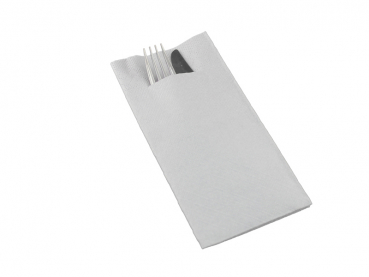 Bestecktaschen grau 40x40 cm  1/8 Falz 4-lagig (75 Stk.)