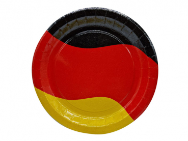 Pappteller Deutschland rund Ø 23 cm Partyteller (250 Stk.)