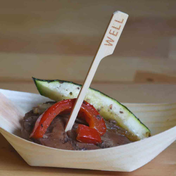 Preview: Bambus Steak Marker Steakmarker "WELL" 9cm (250 Stk.)