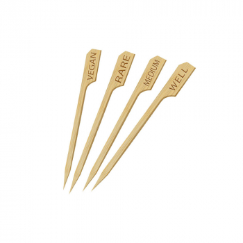 Bambus Foodmarker Steak-Marker Fingerfood Spieße Picker 9 cm (250 Stk.)