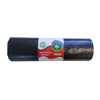 10 Müllsäcke 240 l | LDPE | 600 x 1350 mm | schwarz | Typ 80 (10 Rollen)