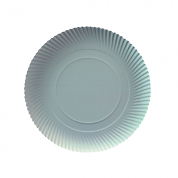 Runder Pappteller Frischfaser | Ø 30x3 cm | Weiß | Snack-/Kuchenteller (50 Stk.)