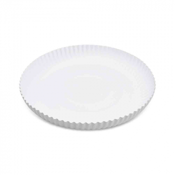 Weißer Pappteller rund | Recyclingkarton | Ø 26 cm | Imbissteller (50 Stk.)