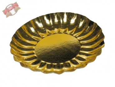 Pappteller rund gold Ø 21 cm Weihnachten Alu-beschichtet (25 Stk.)