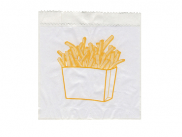 Pommes-Frites Beutel Tüten Papierbeutel 10+5x11 cm (300 Stk.)