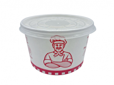Soup to Go Pappbecher "Soups" Motiv 450 ml 70 x Ø 110 mm mit Deckel (500 Stk.)
